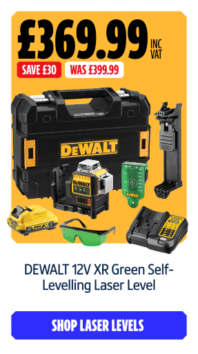Save £30 Inc VAT on this DEWALT 12V XR Green Self-Levelling Laser Level. Shop Laser Levels