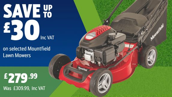 Save up to £30 Inc VAT on selected Mountfield Lawn Mowers