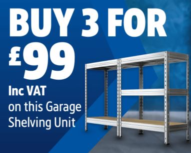 Buy 3 for £99 Inc VAT on this Garage Shelving Unit, Shop all Garage Shelving