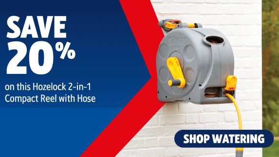 Save 20% on this Hozelock 2-in-1 Compact Reel with Hose