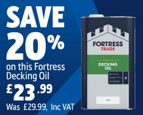 Save 20% on this Fortress Decking Oil. Shop Decking Treatment