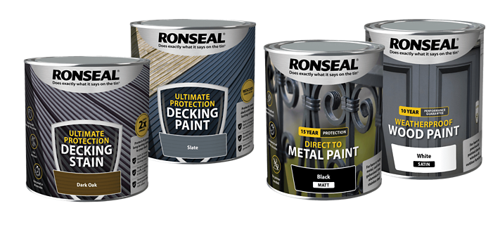 Save up to 25% on selected Ronseal Paint & Stain