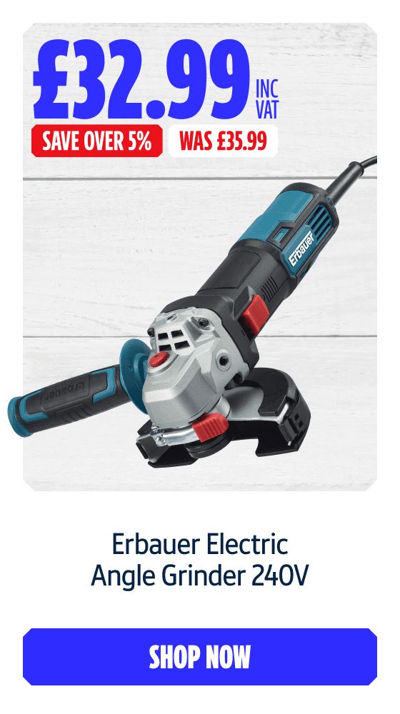 Save over 5% on this Erbauer Electric Angle Grinder 240V. Shop Now
