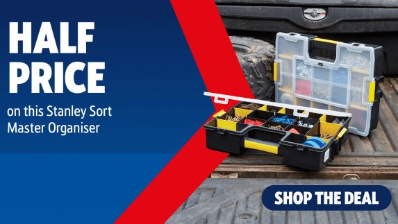 Half Price on this Stanley Sort Master Organiser, Shop the Deal