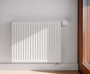 white radiator installed on wall