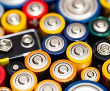 selection of different types of batteries