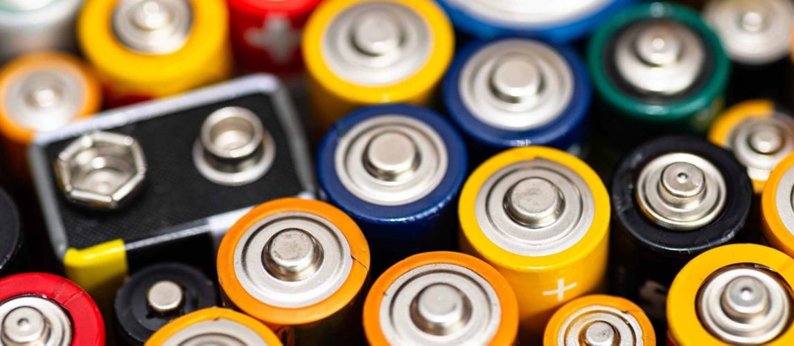 selection of different battery types
