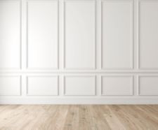 white wall panelling