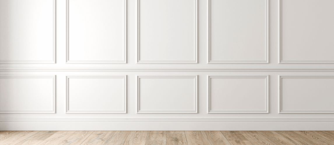 white wall panelling