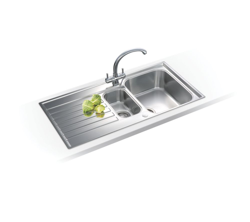The ultimate Franke Ascona Inset Sink Stainless Steel 1.5 Bowl 1000 x
