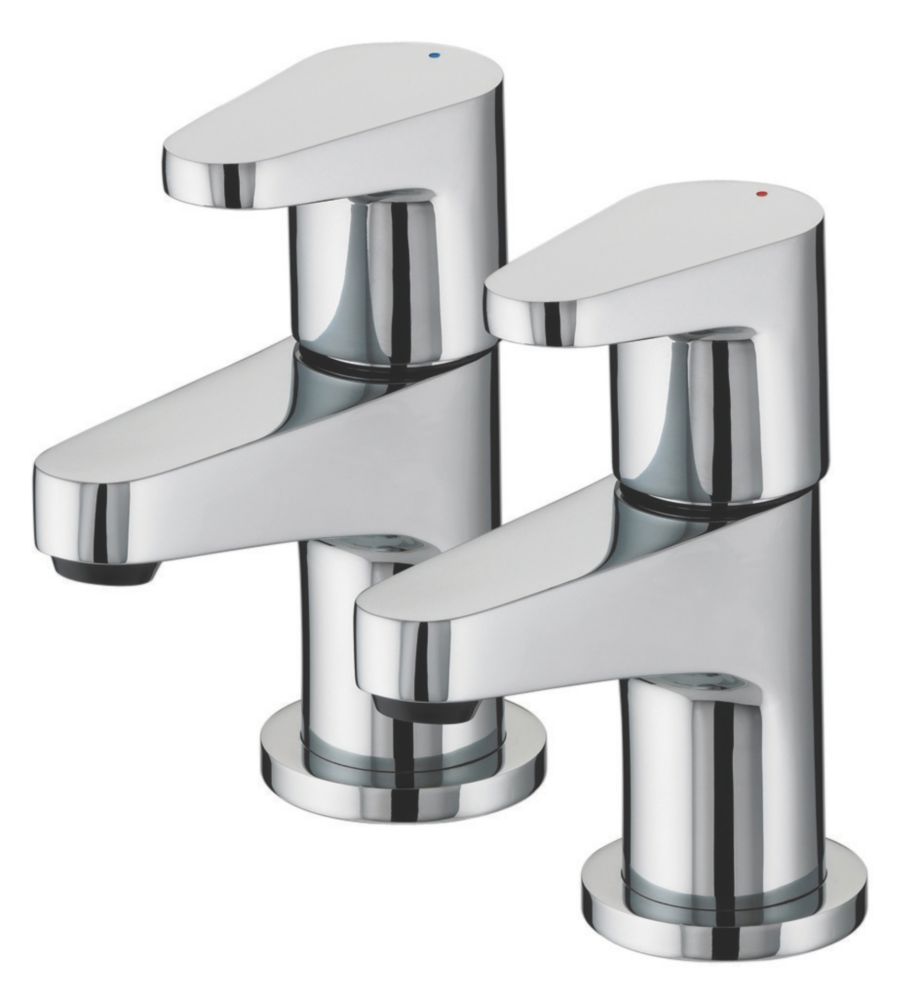 bristan quest bathroom basin taps pair