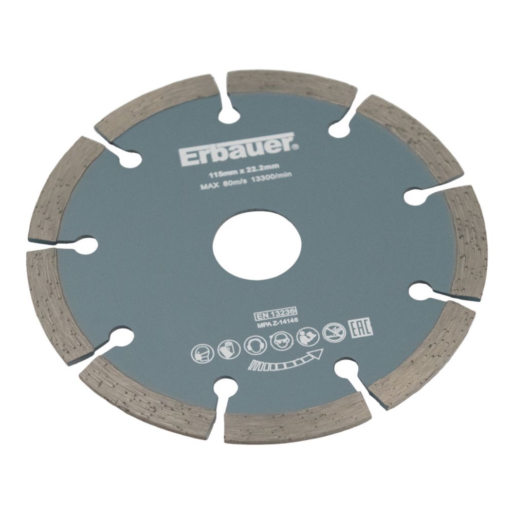 The ultimate Erbauer Masonry/Stone Segmented Diamond Cutting Blade 115