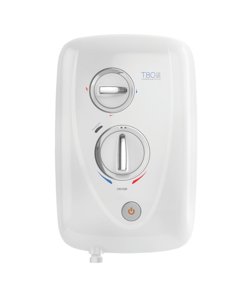 The ultimate Triton T80 EasiFit+ White / Chrome 8.5kW Thermostatic