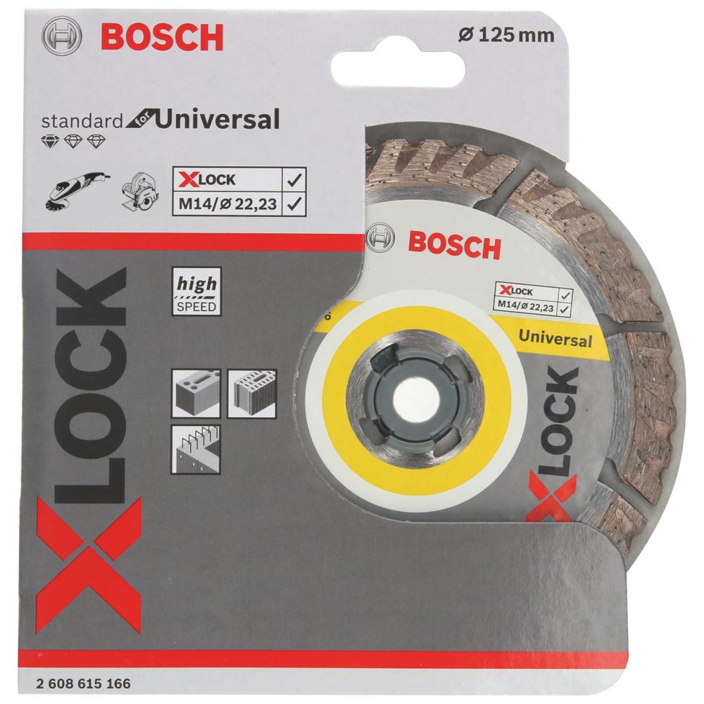 The ultimate Bosch X-Lock Concrete/Stone Diamond Cutting Disc 125 x 22 ...