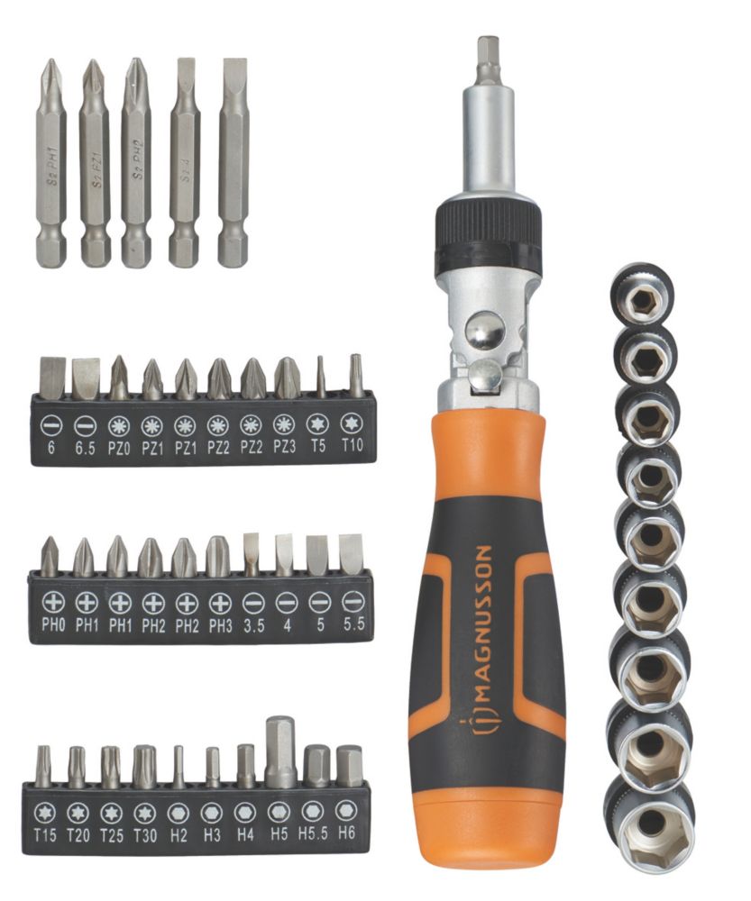 The ultimate Magnusson Ratchet Screwdriver Bit Set 46 Pieces Reviews